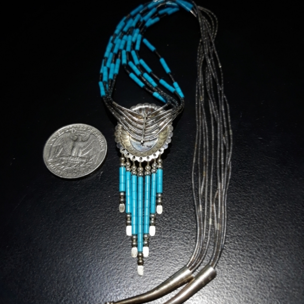 Vintage Carolyn Pollack Turquoise Liquid Silver - Picture 2 of 4